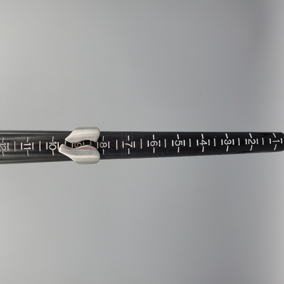 Split Stainless Steel Silvertone Ring - Picture 7 of 9